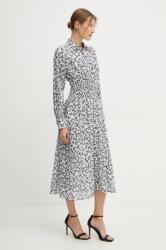 Michael Kors rochie culoarea negru, midi, evazată, MS5830BGRX PPYA-SUD1MR_99X (MS5830BGRX)