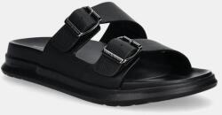 Tommy Hilfiger șlapi de piele D DENSITY HILFIGER LTH SAND bărbați, culoarea negru, FM0FM05414 PPYA-OBM0I0_99X (FM0FM05414)