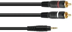 Omnitronic 3.5 Jack/2xRCA 1.5m Black