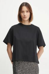 Ivy Oak tricou din bumbac femei, culoarea negru, IO1100X2322 PPYA-TSD0NY_99X (IO1100X2322)