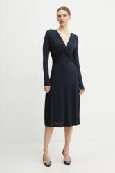 HUGO BOSS rochie culoarea bleumarin, midi, evazată, 50532019 PPYA-SUD09J_59X (50532019)