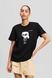Karl Lagerfeld tricou din bumbac IKON AQUARELLE 99KK-TSD11N_99X (A1W17130)