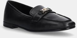 ALDO mocasini de piele JOANA femei, culoarea negru, cu toc plat, 13917698 PPYA-OBD3J9_99X (13917698.JOANA)