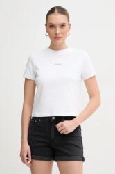 Calvin Klein Jeans tricou din bumbac femei, culoarea alb, J20J225524 PPYA-TSD1KP_00X (J20J225524)