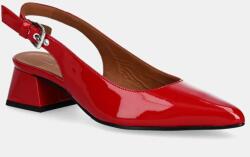 Billi Bi pantofi de piele culoarea rosu, cu toc drept, cu toc deschis, A8320 PPYA-OBD2I3_33X (A8320.Red)