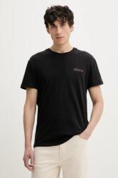 Tommy Jeans tricou din bumbac barbati, culoarea negru, cu imprimeu, DM0DM21303 PPYA-TSM1R7_99X (DM0DM21303)