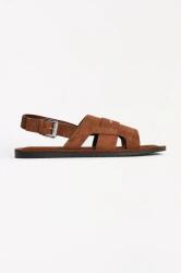 Karl Lagerfeld sandale din piele intoarsa KASTOR III barbati, culoarea maro, KL70225 PPYA-KLM04P_88X (KL70225.533)