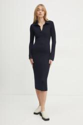 From Future rochie din lana culoarea bleumarin, midi, mulată, WRO01437 9BYH-SUD1LP_59X (WRO01437)