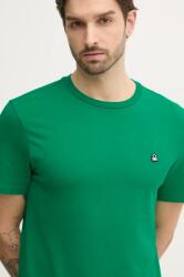 United Colors of Benetton tricou din bumbac barbati, culoarea verde, neted, 3MI5J1AF7 PPYH-TSM0UM_77E (3MI5J1AF7)