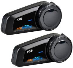Fodsports FX6 motorkerékpár intercom két darabos csomag fekete (FX6 2 pack) - dellaprint