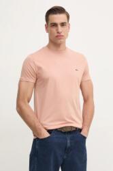Lacoste tricou din bumbac bărbați, culoarea portocaliu, uni, TH6709 PP8W-TSM0SF_24X (TH6709)