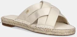 Tommy Hilfiger papuci SATIN ESPADRILLE MULE femei, culoarea bej, FW0FW08502 PPYA-KLD01S_12X (FW0FW08502)