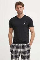 Guess tricou CALEB bărbați, culoarea negru, cu imprimeu, U97M01 KCD31 PPYA-TSM0DZ_99X (U97M01.KCD31)