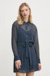 Tommy Hilfiger rochie culoarea bleumarin, mini, evazată, DW0DW19473 PPYA-SUD023_59X (DW0DW19473)