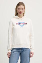 Tommy Hilfiger bluza femei, culoarea bej, cu glugă, cu imprimeu, DW0DW21771 PPYA-BLD0GS_01X (DW0DW21771)