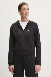 GUESS bluza MARTINA femei, culoarea negru, cu glugă, neted, V5RQ07 Z3M50 PPYA-BLD096_99X (V5RQ07.Z3M50)