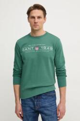 Gant bluza barbati, culoarea verde, cu imprimeu, 2044016 PPYA-BLM0FC_77X (2044016)