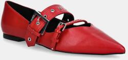 HUGO balerini de piele Maridia culoarea rosu, 50536400 PPYA-OBD07A_33X (50536400.610)