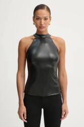 GUESS bluză VIOLETTE femei, culoarea negru, uni, W5RH09 WGIK0 PPYA-TSD0IT_99X (W5RH09.WGIK0)