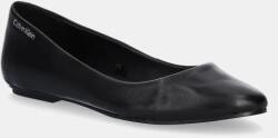 Calvin Klein balerini de piele FLAT MARY JANE - LTH culoarea negru, HW0HW02341 PPYA-OBD2K4_99X (HW0HW02341)