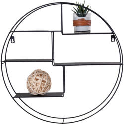 House Nordic Genk polc, fekete acél 47x10 cm (4292140) - geminiduo