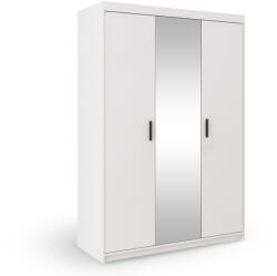  ELENAS háromajtós ruhásszekrény tükörrel 133 x 190 x 53 cm - fehér (10000093655)