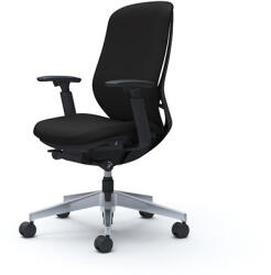 Okamura Sylphy prémium ergonomikus irodai szék - fekete váz, fekete szövet háttámla - officeplaza - 484 900 Ft