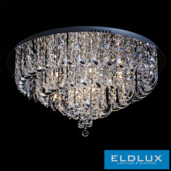 ELDLUX METEOR kristályüveg mennyezeti lámpa 20×5W NW króm (C8149-20)
