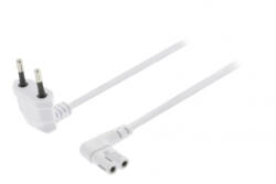 Nedis C7 Tápkábel 2x 90° csatlakozó 2 m - Fehér (CEGL11055WT20)