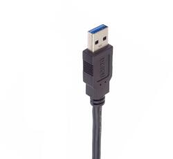 Basekit Cablu de Date USB-A 3.0 5Gbps, Tata-Mama, Basekit, Ecranat, 1 Metru, Negru (BK-KU3PAA1BK)