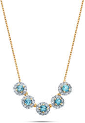 Decens nyaklánc London Blue topázzal 0, 53 ct KU2146N