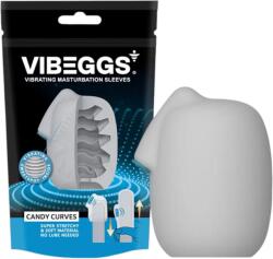 VIBEGGS Candy Curves - vibrációs tojás maszturbátor (fehér) - sexshopcenter