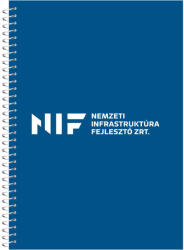  Spirálozott jegyzetfüzet, 80 lapos, A/5 vonalas NIF logós (27097) - cartridge