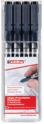edding Tűfilc készlet 4 darabos, Edding 1880 Drowliner (0.1, 0.3, 0.5, 0.7 mm), műszaki, fekete