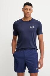EA7 Emporio Armani t-shirt fekete, férfi, sima - sötétkék XL