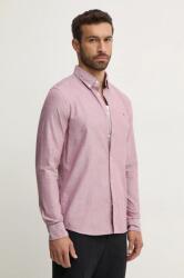 Tommy Hilfiger pamut ing férfi, legombolt galléros, piros, slim, MW0MW35769 - lila S