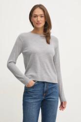 Benetton gyapjú pulóver könnyű, női, szürke, 11AHD10CV - szürke L