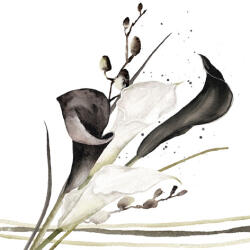  Ti-Flair Szalvéta 33 x 33 cm 3 Rétegű 20 lap/Csomag Black & White Calla (AAC679)