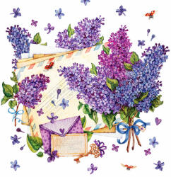 Ti-Flair Szalvéta 33 x 33 cm 3 Rétegű 20 Lap/Csomag Lettre De Printemps (AAC793)