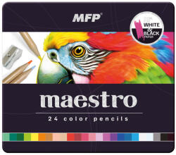 MFP Kerek Színesceruza Készlet 24 Darab/Készlet Fém Dobozban (MFP6300627)