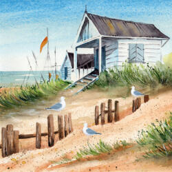 Ti-Flair Szalvéta 33 x 33 cm 3 Rétegű 20 Lap/Csomag Summer House On Sandy Seashore (AAC764)