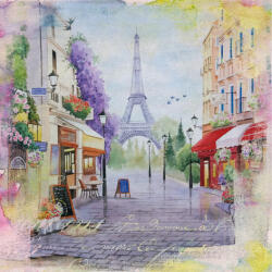  Ti-Flair Szalvéta 33 x 33 cm 3 Rétegű 20 lap/Csomag Quartier Marais en Paris (AAC657)