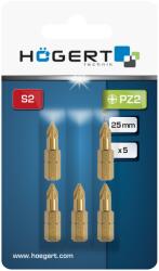 Högert Technik PZ2 csavarozó bithegy, titániummal bevont (5 db) (HT1S385)