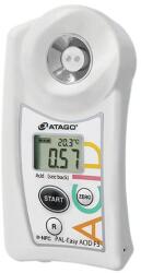 ATAGO PAL-Easy ACIDF5 Master Kit multi gyümölcs digitális refraktométer savtartalom (0, 1-4％) mérésére, 100 mérés rögzítése, NFC adatátvitel (7300)