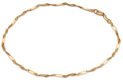 SAVICKI Brățară lanț Singapore din aur 585 2, 1 mm 18 cm