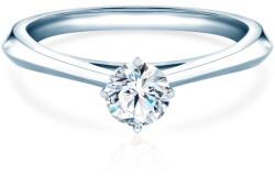 SAVICKI Inel de logodnă The Light : aur alb, diamant de laborator