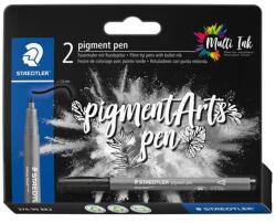 STAEDTLER Rostirón, 1 mm, kúpos, STAEDTLER® "Pigment pen 376", intenzív fekete - 2db (TS37699BK210)