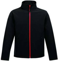 Regatta két rétegű, vízlepergető férfi softshell dzseki, RETRA628, Black/Classic Red-L (retra628bl-cre-l)