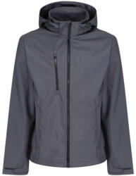 Regatta levehető kapucnis, 3 rétegű férfi softshell kabát, RETRA701, Seal Grey/Black-L (retra701sg-bl-l)
