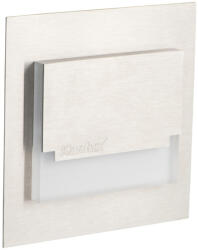 Kanlux 0, 8W, 14 lm, 12V, 4000K, 75x75 mm természetes fehér süllyeszthető szögletes rozsdamentes acél lépcsővilágító - 50 000 h élettartam (32490)